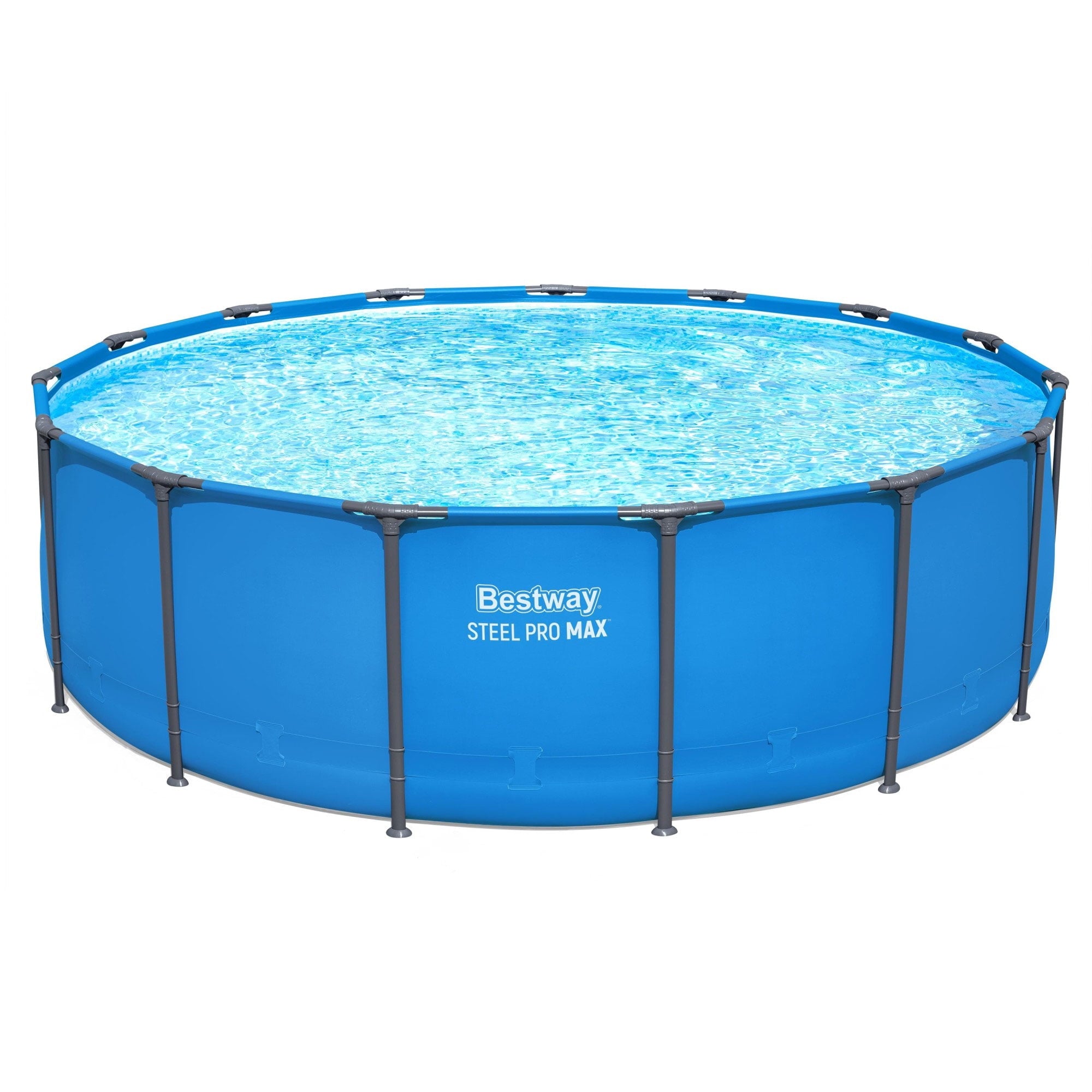 Bestway Steel Pro MAX 15’ x 48 Metal Frame Above Ground Pool, Blue, POOL ONLY